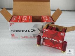 100 Rounds Federal .12 Gauge Shotgun Shells. 2 3/4" #7.5 Shot 1200FPS