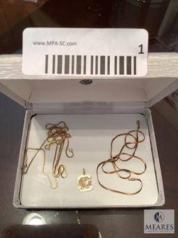 Lot of Mixed 14k Jewelry Chains and Pendant
