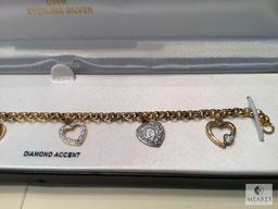 Diamond Accent Heart Bracelet