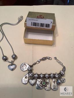 Charm Bracelet and Charm Necklace