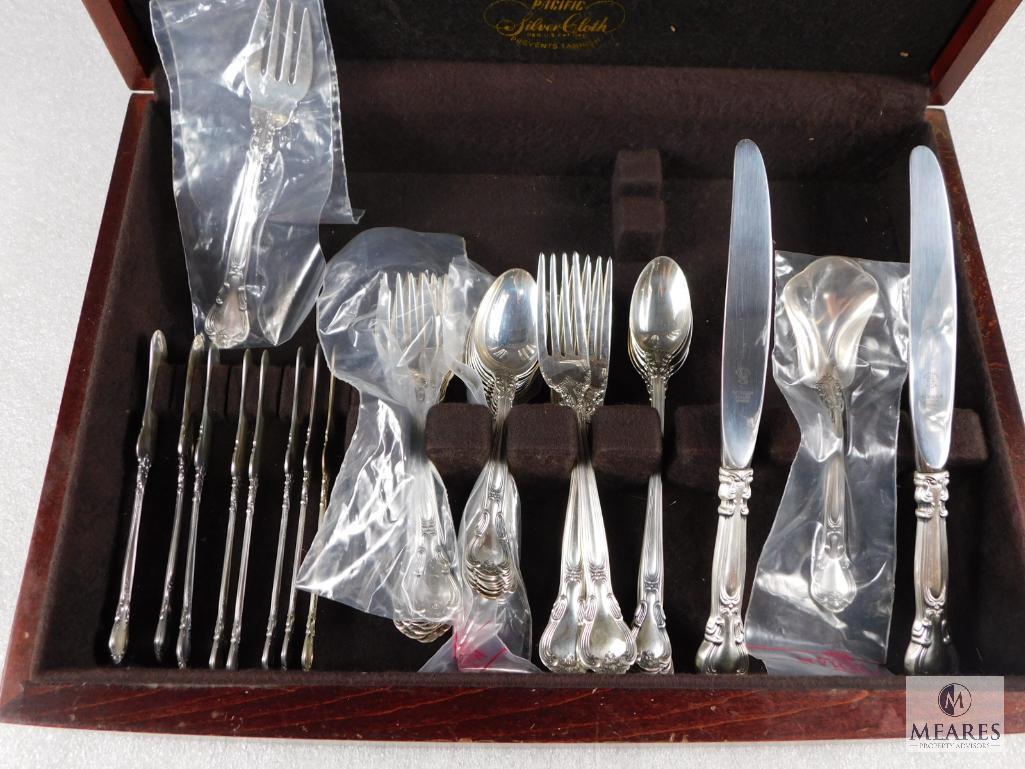 55-piece Set of Gotham Sterling Silver Flatware in Tarnish-proof Storage Box