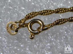 14K Yellow Gold Rope Necklace.