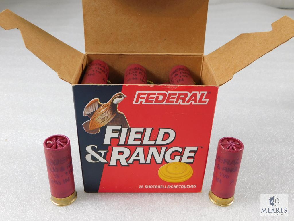 25 Rounds Federal 12 Gauge Field & Range 8 Shot 1-1/8 oz 2-3/4" Shells