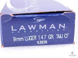 50 Rounds Speer Lawman Ammunition 9mm Luger 147 Grain TMJ CF
