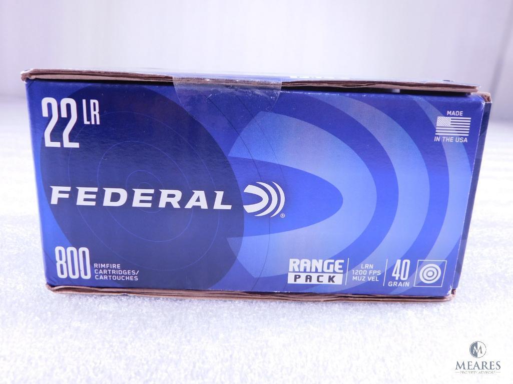 800 Rounds Federal Range Pack .22 Long Rifle Ammo. 40 Grain