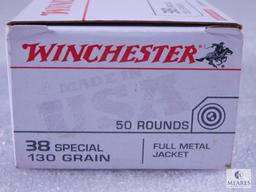 50 Rounds Winchester .38 Special Ammo. 130 Grain FMJ