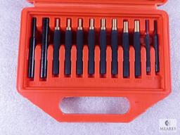 New 15 Piece Steel And Brass Gunsmith Punch And Mallet Set In Hard Case