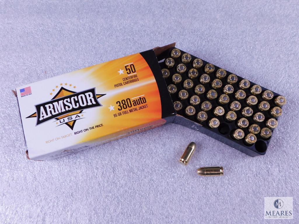 50 Rounds Armscor .380 ACP Ammo. 95 Grain FMJ