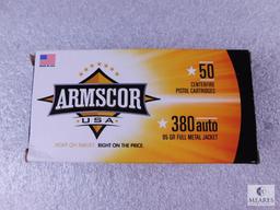 50 Rounds Armscor .380 ACP Ammo. 95 Grain FMJ