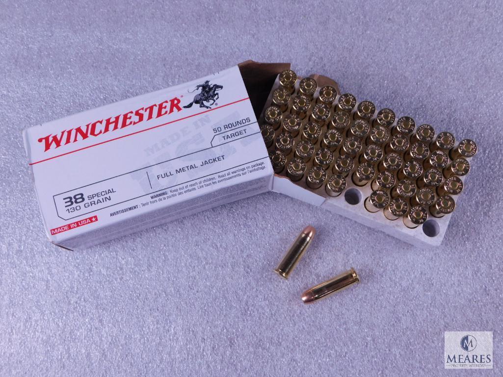 50 Rounds Winchester .38 Special Ammo. 130 Grain FMJ