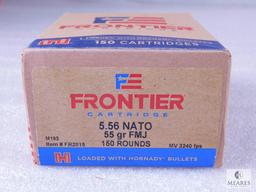 150 Rounds Hornady 5.56 Ammo. XM193 55 Grain FMJ