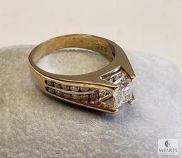 14KT Yellow Gold Radiant Cut Diamond Ring