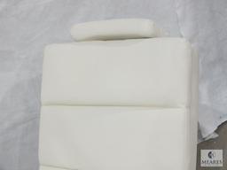 White Faux Leather Chaise Lounge