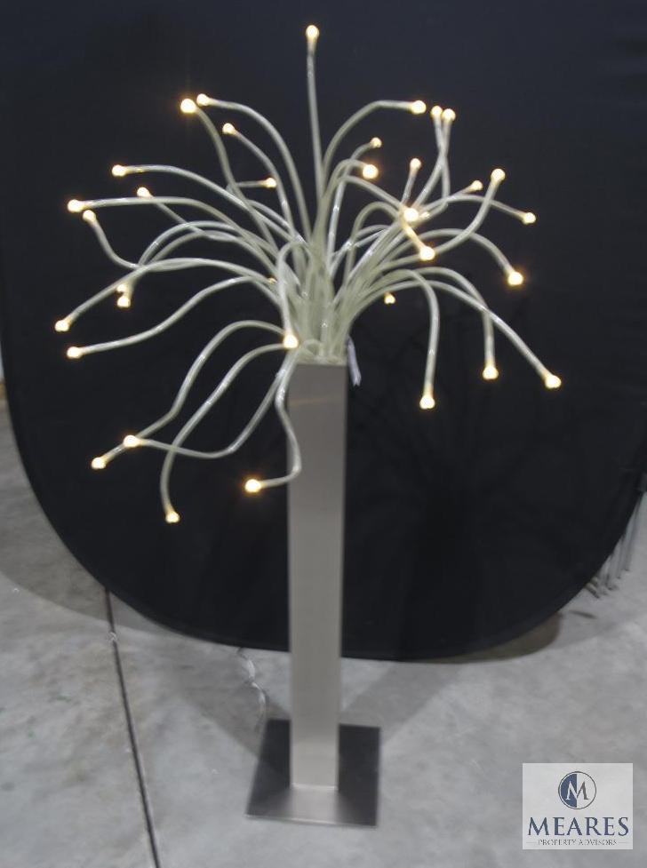 Chrome Base Floor Accent Lamp with Bendable LED Tipped Wires
