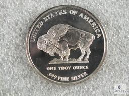 2013 Proof One Troy Ounce Silver Round - Indian Head with Buffalo