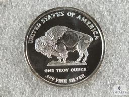 2013 Proof One Troy Ounce Silver Round - Indian Head with Buffalo