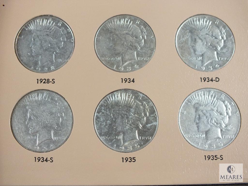 Complete Set of Peace Dollars in Dansco #7175 Archive-Quality Album