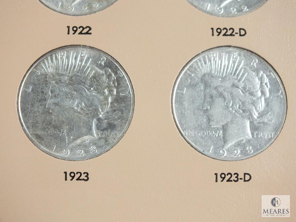 Complete Set of Peace Dollars in Dansco #7175 Archive-Quality Album