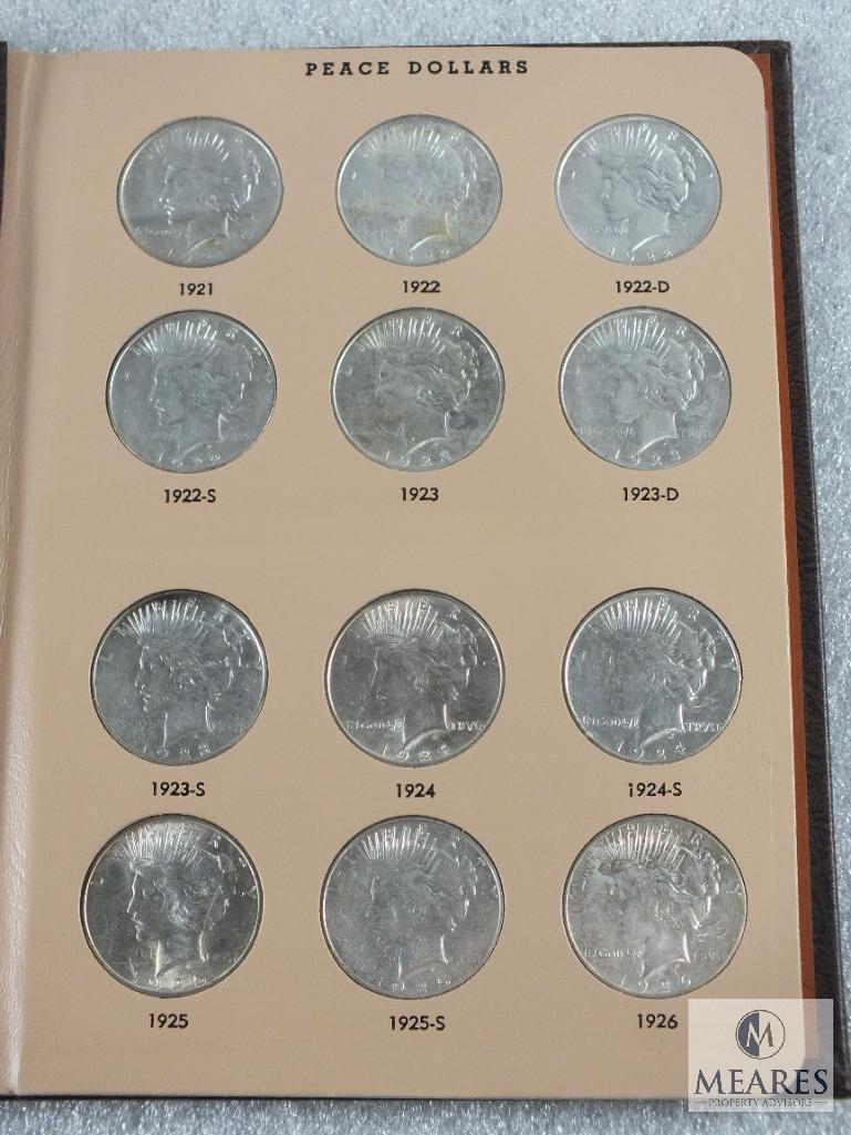 Complete Set of Peace Dollars in Dansco #7175 Archive-Quality Album