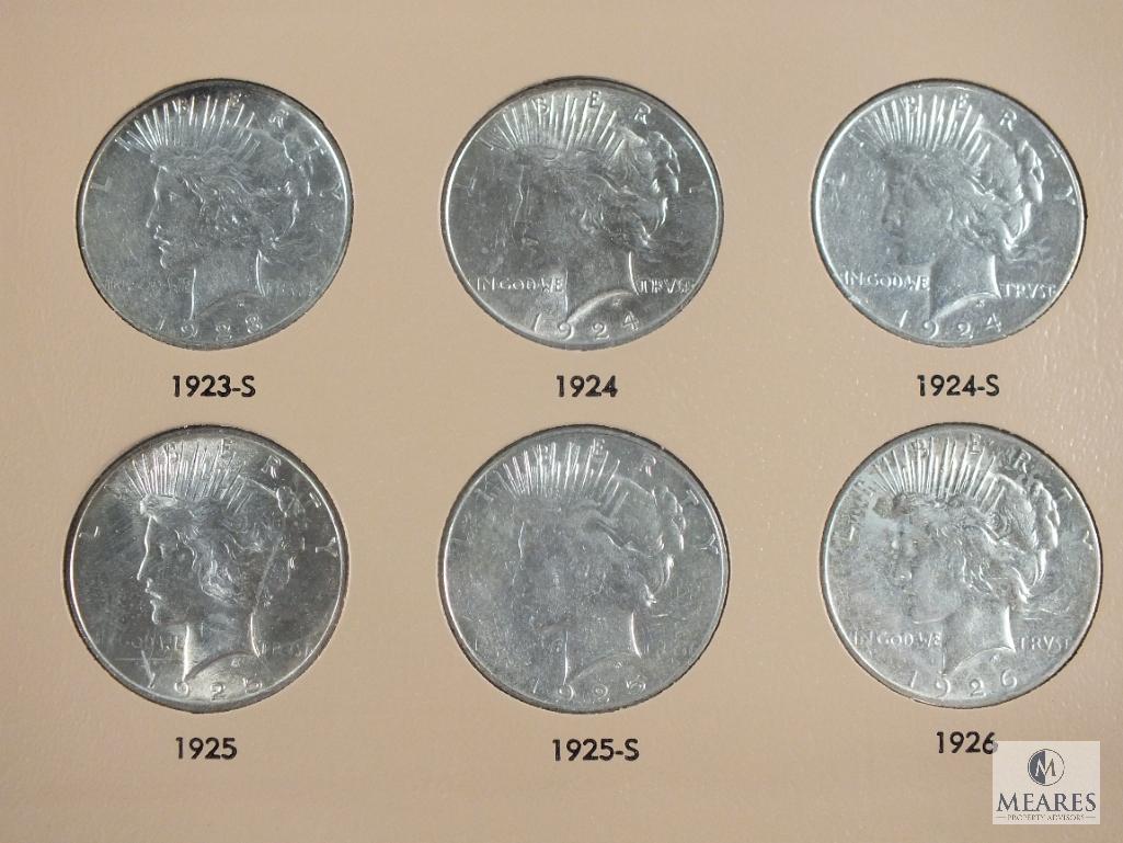 Complete Set of Peace Dollars in Dansco #7175 Archive-Quality Album