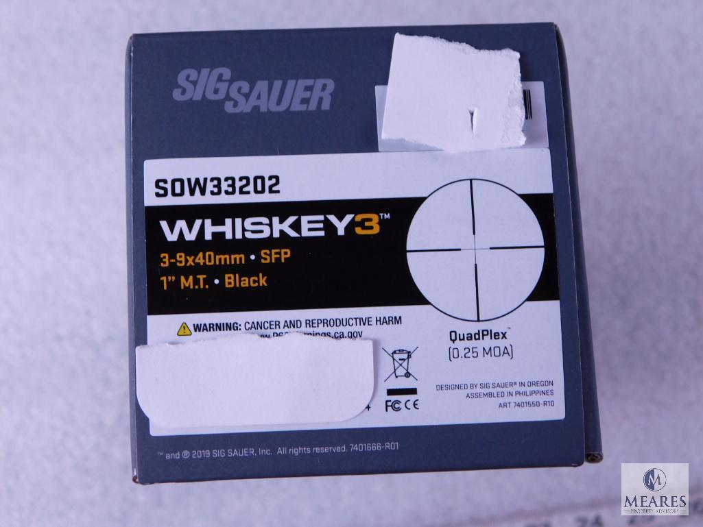 NEW Sig Sauer Whiskey3 3-9x40mm Rifle Scope