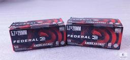 100 Rounds Federal American Eagle 5.7x28 40 Grain FMJ