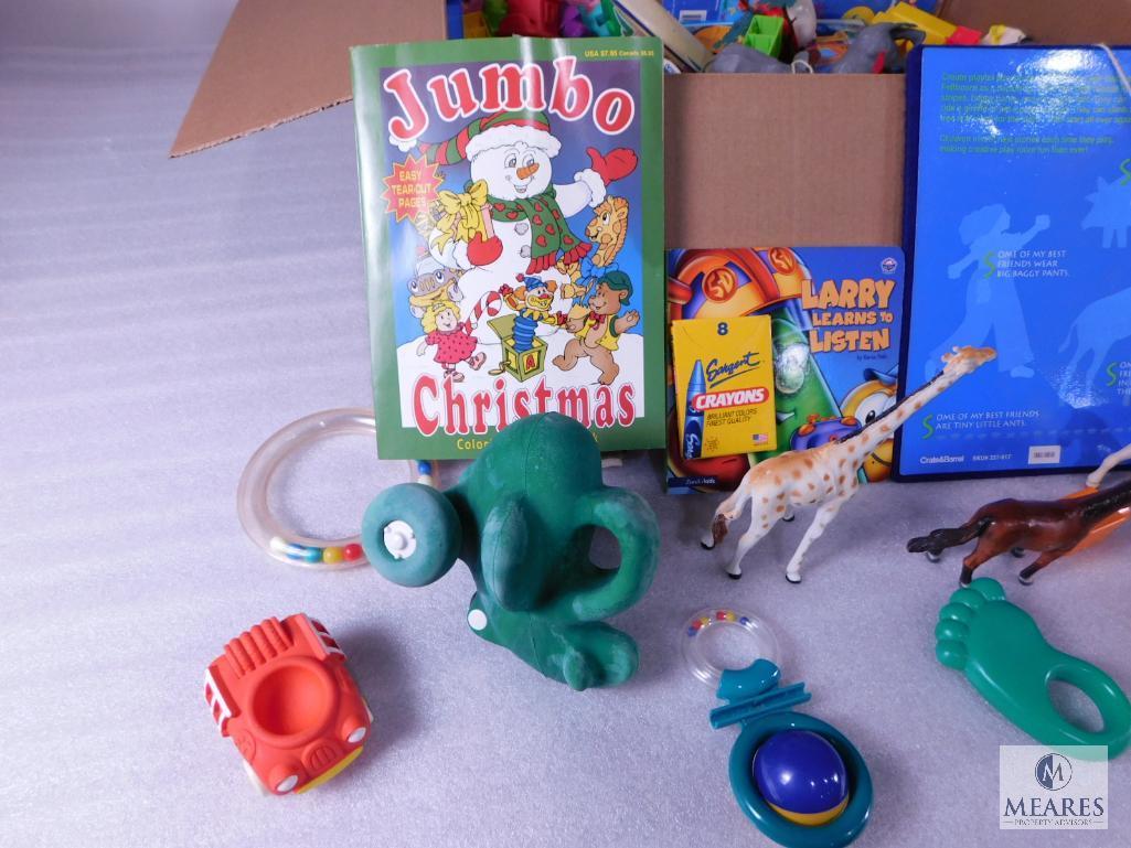 Large Lot of Assorted Childrens Toys & Books