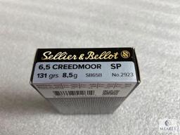 20 Rounds Sellier and Bellot 6.5 Creedmoor Ammunition 131 Grain SP