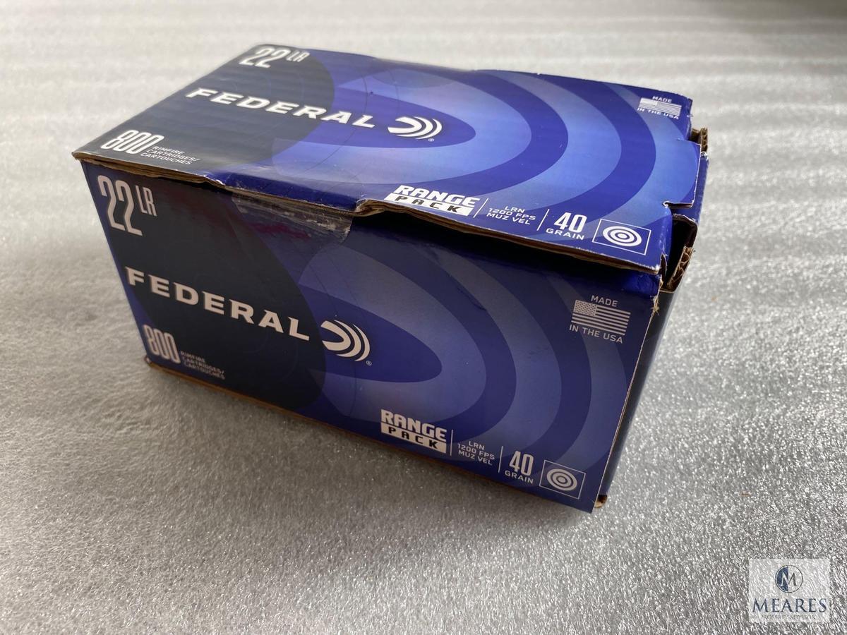 800 Rounds Federal .22 Long Rifle Ammunition 40 Grain