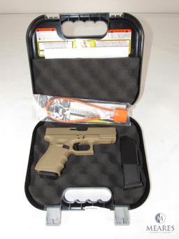 New Glock 19 Flat Dark Earth 9mm Luger Semi-Auto Pistol