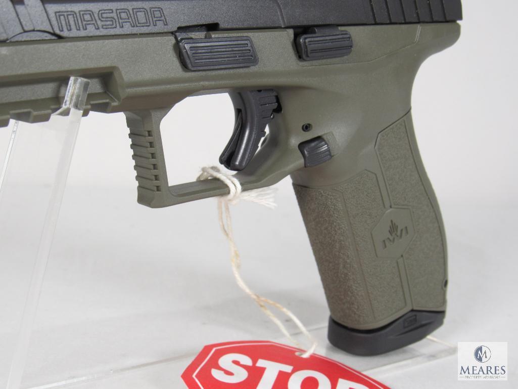 New IWI Masada OD Green 9mm Luger Semi-Auto Pistol