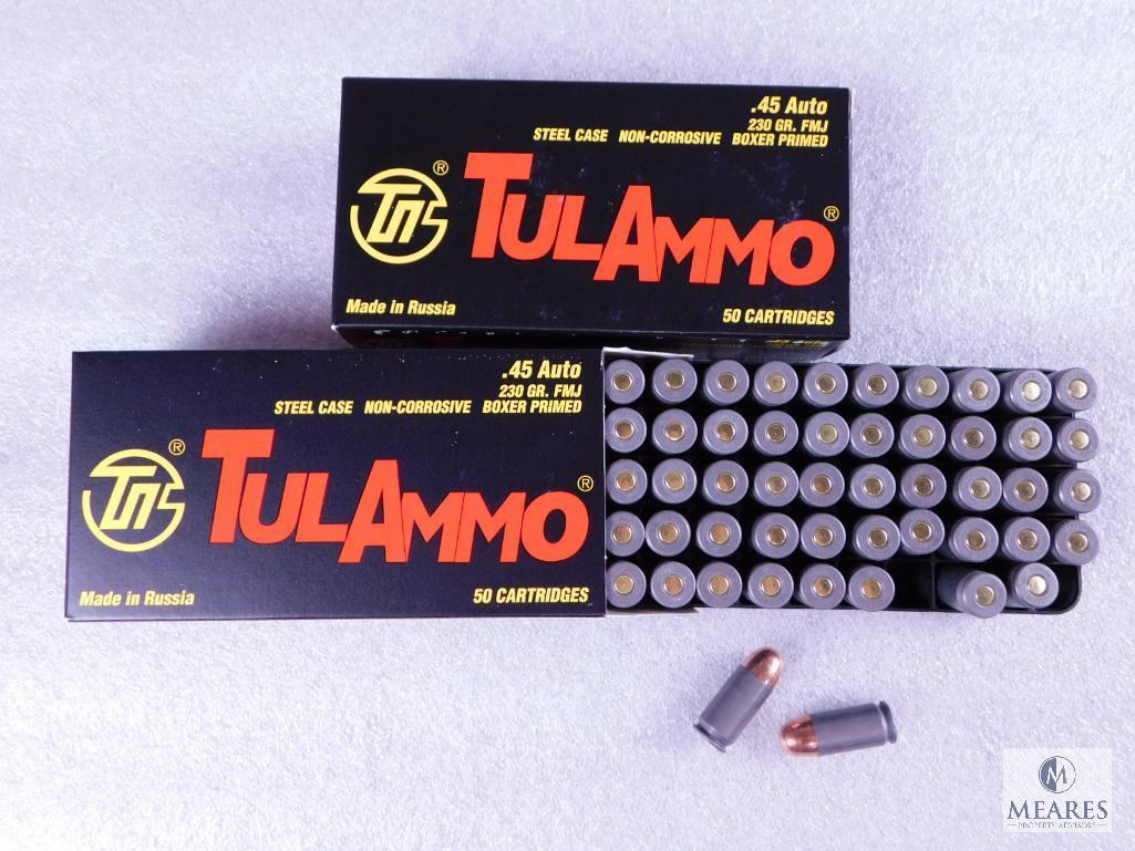 100 Rounds Tula .45 ACP 230 Grain FMJ Ammo