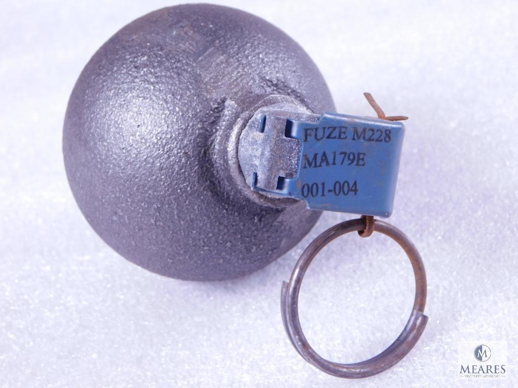 Inert De-Milled Baseball Type Hand Grenade