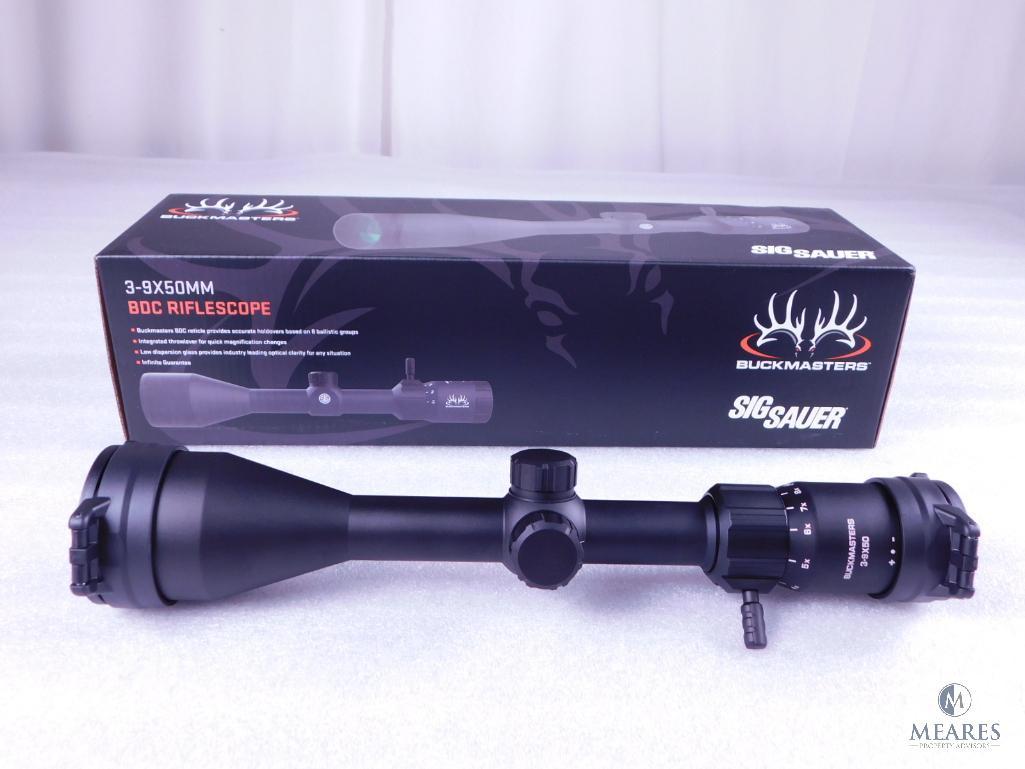 New Sig Sauer 3-9x50mm Rifle Scope matte Finish, 1" Tube BDC Reticle