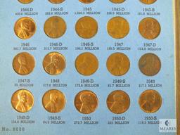 1941-971 Lincoln Cent Book - Complete With Mostly BU Includes 1943 P-D-S War Cents