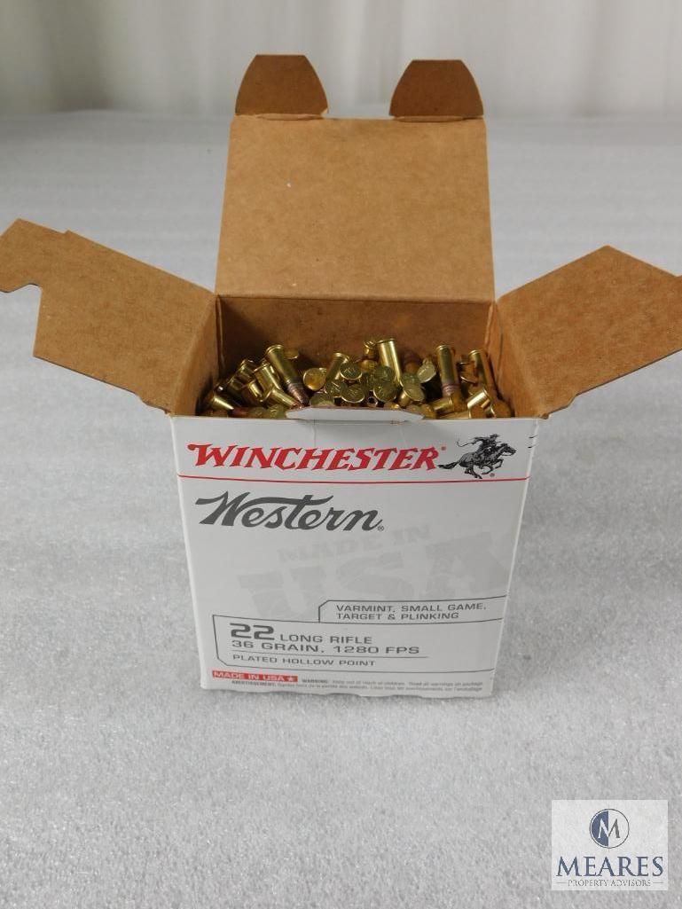 525 Rounds Winchester .22LR 36 Grain Plated Hollow Point Ammo