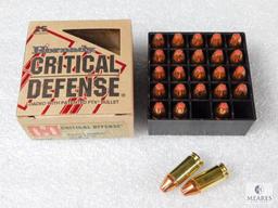 25 Rounds Hornady Critical Defense 9mm Ammo. 115 Grain FTX