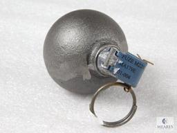 Inert De-Milled Baseball Type Hand Grenade