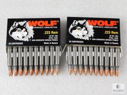 40 Rounds Wolf .223 Remington 55 Grain FMJ