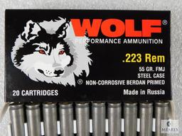 40 Rounds Wolf .223 Remington 55 Grain FMJ