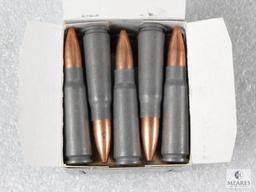 20 Rounds Wolf 7.62 x 39 Steel Case Ammunition - 122-grain FMJ