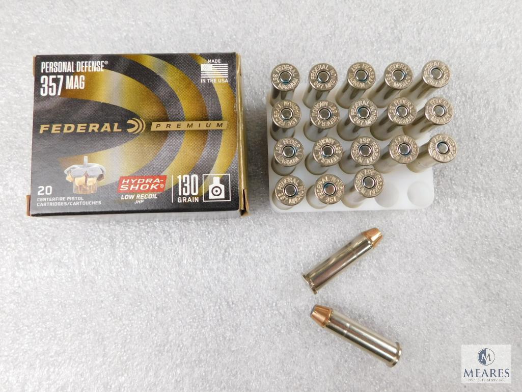 20 Rounds Federal Personal Defense .357 Mag 130 Grain Ammo