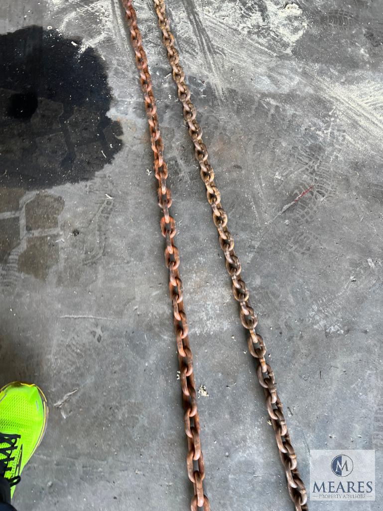 Group of Two 13-foot Hauling/Logging Chains with Hooks