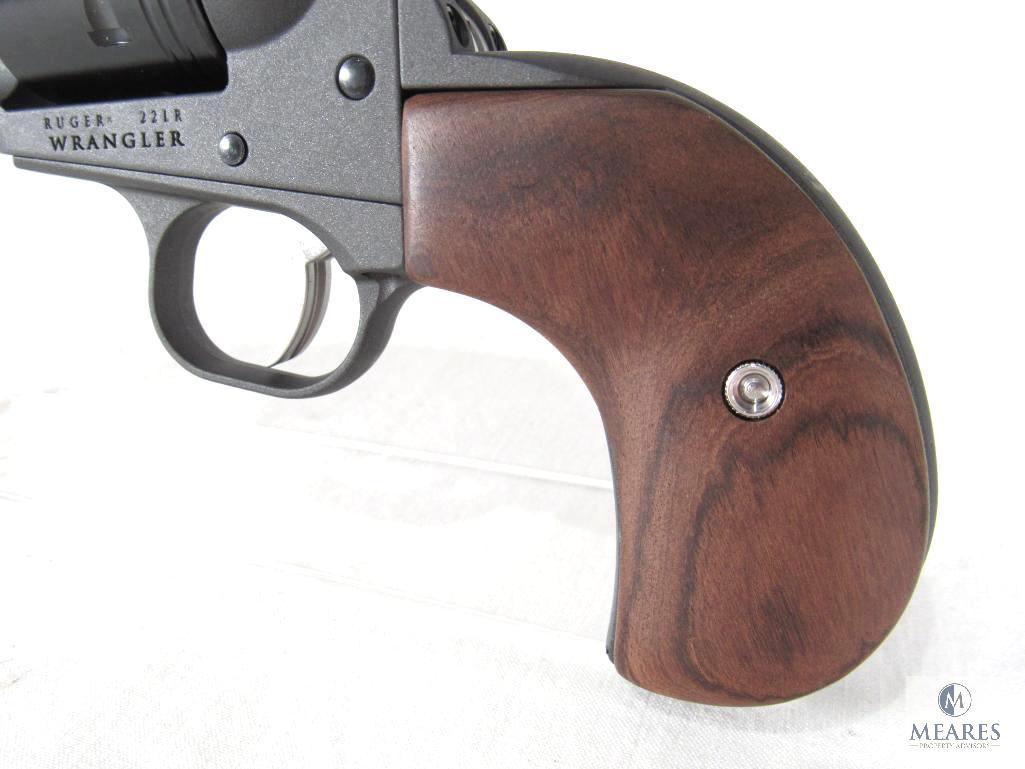 New TALO EXCLUSIVE Ruger Wrangler Birds Head Grip .22LR Revolver With Leather Holster