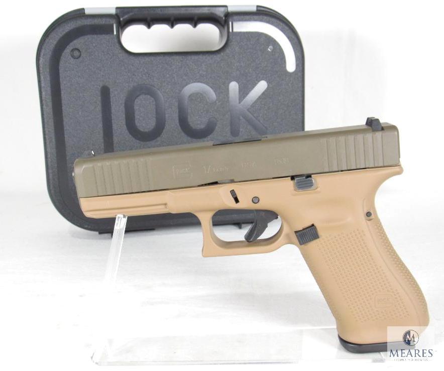 New Glock Custom G17 Gen 5 9mm Luger Semi-Auto Pistol in Coyote and Olive Drab