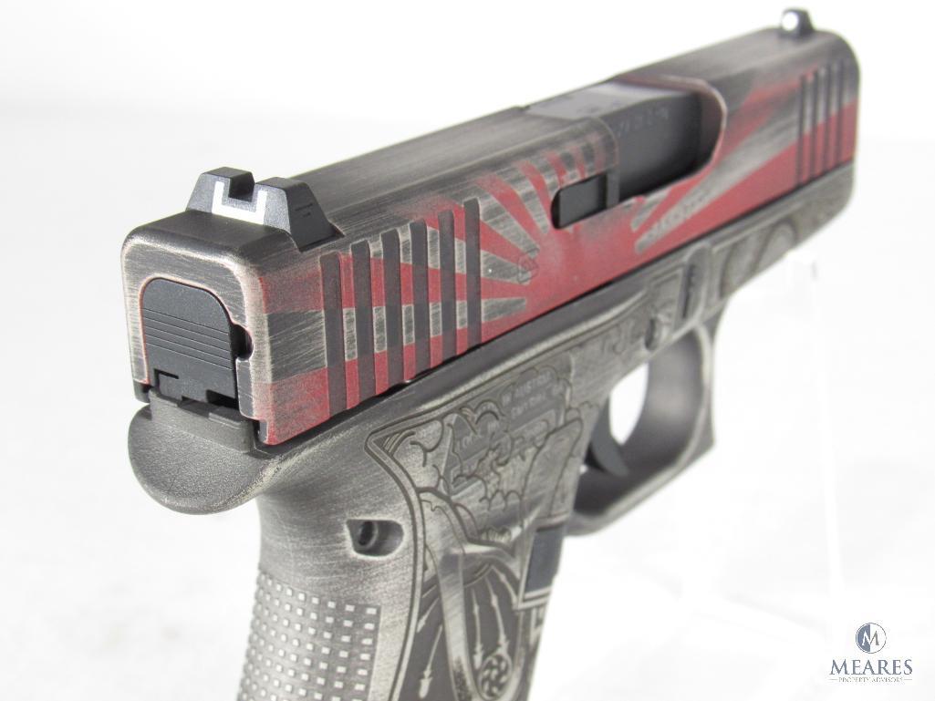 New Glock G43X Custom Rising Sun Bushido 9mm Luger Semi-Auto Pistol