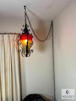 Vintage Hanging Light with Extended Chain