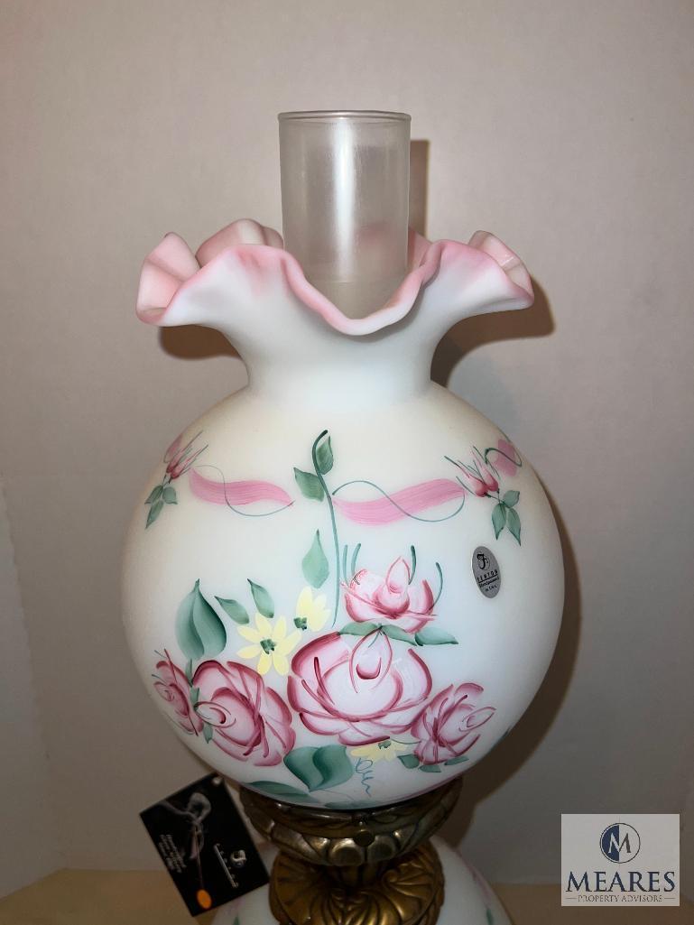 Yellow Fenton 7583 EG Rose Garden Gone With the Wind Lamp
