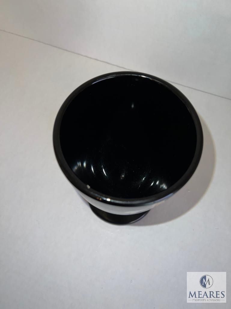 Fenton 7380 6J 100th Anniversary Midnight Garden Handpainted Candy Jar with Lid