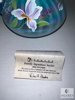 Fenton 5440 LS Family Signature Series Iris Pitcher - 7.5 inch - Handpainted